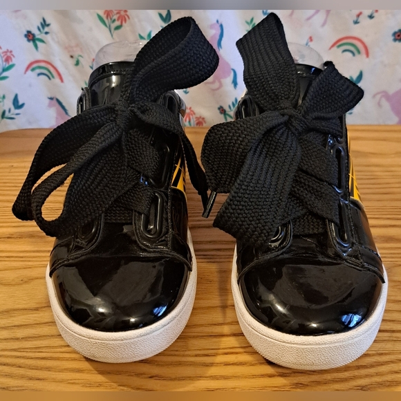 Y2K Jeffrey Campbell Pabst LF Black & Orange Casual Emo Goth Sneaker Shoe SZ 7M - Picture 2 of 8